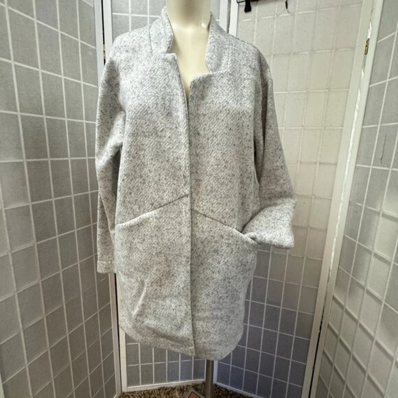 Express,Woman,Fall Coat,Gray,Sz S,Long Sleeve,Midi, Pockets.! - Picture 3 of 12